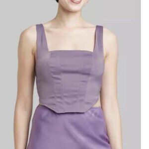 Wild Fable Lavender Satin Corset Top Size XL